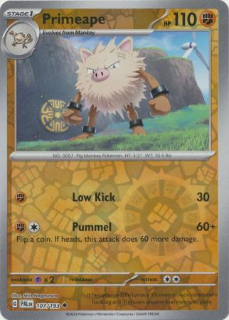 Primeape 107/193 Reverse Holo | Paldea Evolved | Pokemon Card