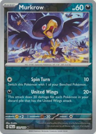 Murkrow 131/193 Reverse Holo | Paldea Evolved | Pokemon Card