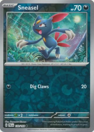 Sneasel 133/193 Reverse Holo | Paldea Evolved | Pokemon Card