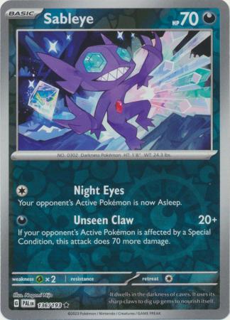 Sableye 136/193 Reverse Holo | Paldea Evolved | Pokemon Card