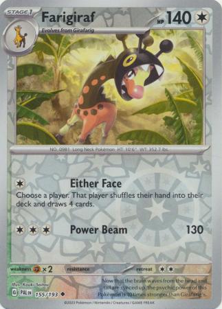 Farigiraf 155/193 Reverse Holo | Paldea Evolved | Pokemon Card