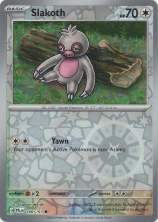 Slakoth 160/193 Reverse Holo | Paldea Evolved | Pokemon Card