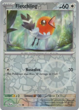 Fletchling 163/193 Reverse Holo | Paldea Evolved | Pokemon Card