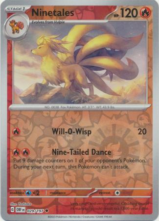 Ninetales 29/197 Reverse Holo | Obsidian Flames | Pokemon Card