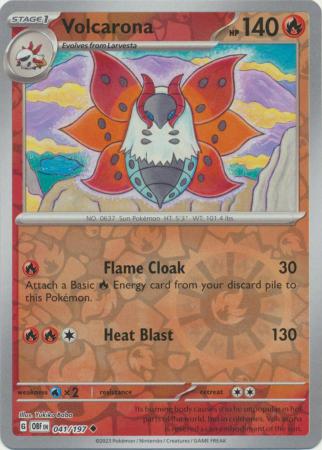 Volcarona 41/197 Reverse Holo | Obsidian Flames | Pokemon Card