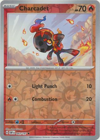 Charcadet 43/197 Reverse Holo | Obsidian Flames | Pokemon Card