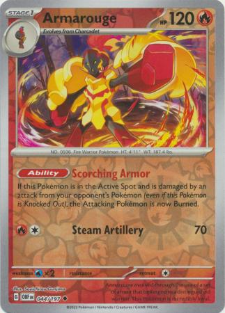 Armarouge 44/197 Reverse Holo | Obsidian Flames | Pokemon Card