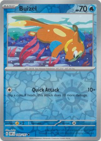 Buizel 48/197 Reverse Holo | Obsidian Flames | Pokemon Card