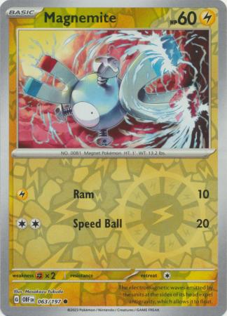 Magnemite 63/197 Reverse Holo | Obsidian Flames | Pokemon Card