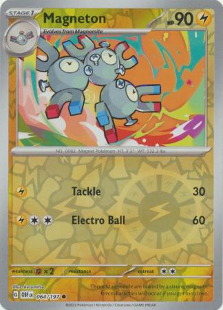 Magneton 64/197 Reverse Holo | Obsidian Flames | Pokemon Card