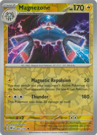 Magnezone 65/197 Reverse Holo | Obsidian Flames | Pokemon Card