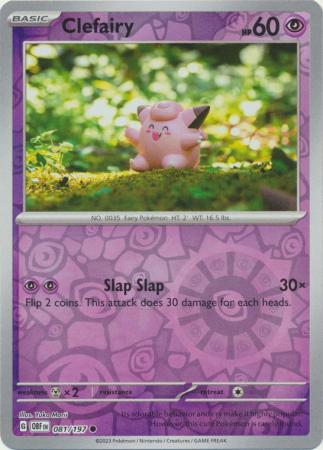 Clefairy 81/197 Reverse Holo | Obsidian Flames | Pokemon Card