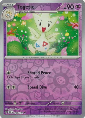 Togetic 84/197 Reverse Holo | Obsidian Flames | Pokemon Card