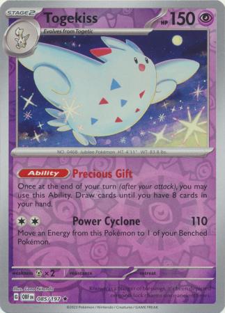 Togekiss 85/197 Reverse Holo | Obsidian Flames | Pokemon Card