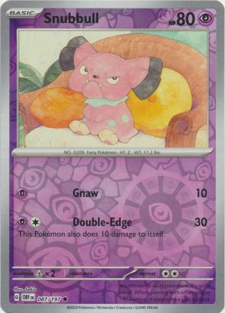 Snubbull 87/197 Reverse Holo | Obsidian Flames | Pokemon Card