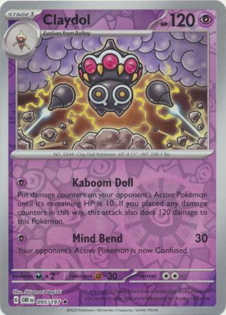 Claydol 95/197 Reverse Holo | Obsidian Flames | Pokemon Card