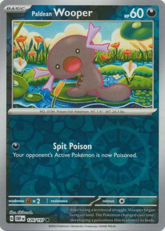 Paldean Wooper 126/197 Reverse Holo | Obsidian Flames | Pokemon Card