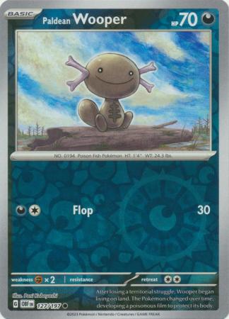 Paldean Wooper 127/197 Reverse Holo | Obsidian Flames | Pokemon Card