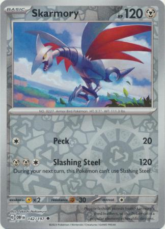 Skarmory 142/197 Reverse Holo | Obsidian Flames | Pokemon Card