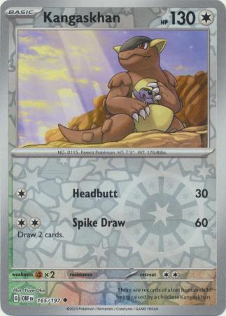 Kangaskhan 165/197 Reverse Holo | Obsidian Flames | Pokemon Card