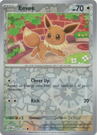 Eevee 166/197 Reverse Holo | Obsidian Flames | Pokemon Card