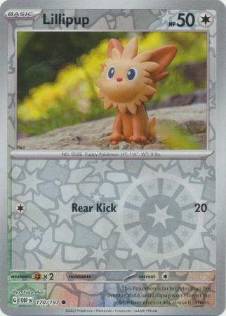 Lillipup 170/197 Reverse Holo | Obsidian Flames | Pokemon Card