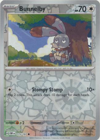 Bunnelby 175/197 Reverse Holo | Obsidian Flames | Pokemon Card