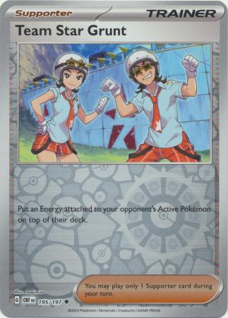 Team Star Grunt 195/197 Reverse Holo | Obsidian Flames | Pokemon Card