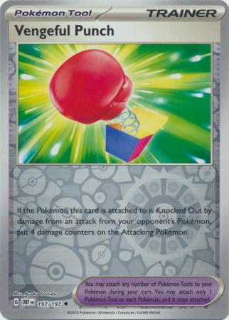 Vengeful Punch 197/197 Reverse Holo | Obsidian Flames | Pokemon Card