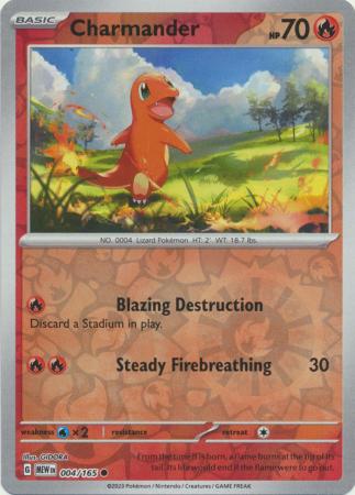 Charmander 4/165 Reverse Holo | 151 | Pokemon Card