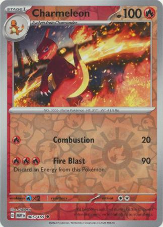 Charmeleon 5/165 Reverse Holo | 151 | Pokemon Card