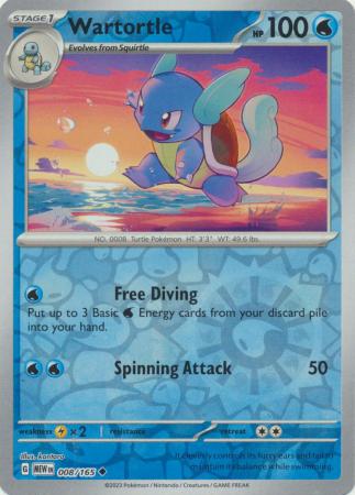 Wartortle 8/165 Reverse Holo | 151 | Pokemon Card