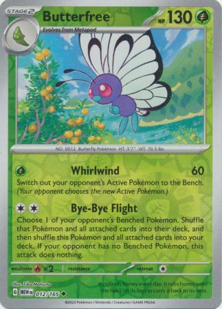 Butterfree 12/165 Reverse Holo | 151 | Pokemon Card