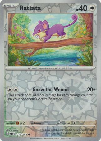 Rattata 19/165 Reverse Holo | 151 | Pokemon Card