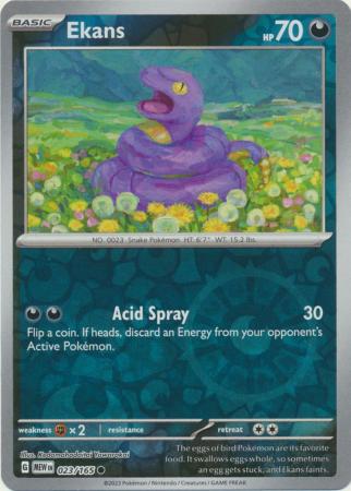 Ekans 23/165 Reverse Holo | 151 | Pokemon Card