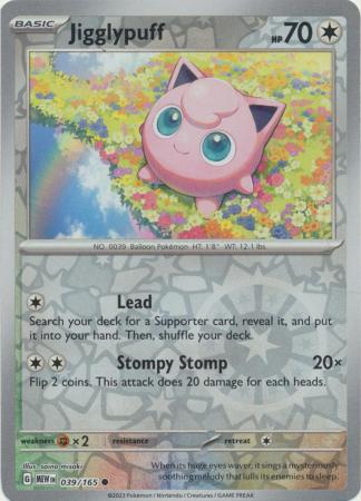 Jigglypuff 39/165 Reverse Holo | 151 | Pokemon Card