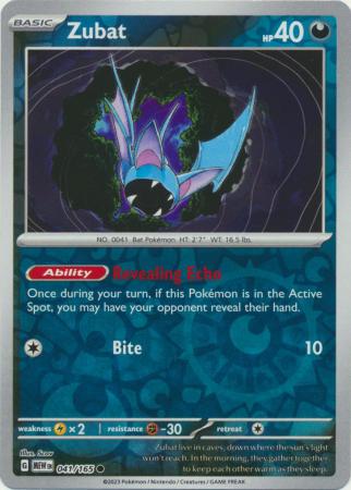 Zubat 41/165 Reverse Holo | 151 | Pokemon Card