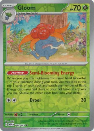 Gloom 44/165 Reverse Holo | 151 | Pokemon Card