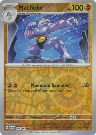 Machoke 67/165 Reverse Holo | 151 | Pokemon Card