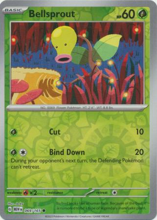 Bellsprout 69/165 Reverse Holo | 151 | Pokemon Card