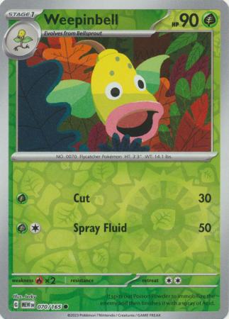 Weepinbell 70/165 Reverse Holo | 151 | Pokemon Card