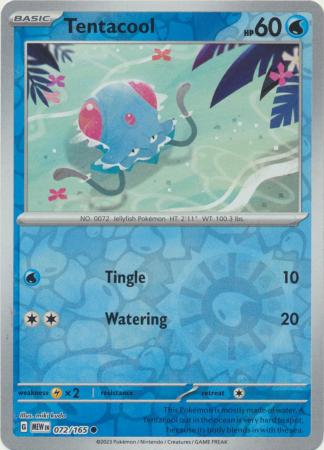 Tentacool 72/165 Reverse Holo | 151 | Pokemon Card