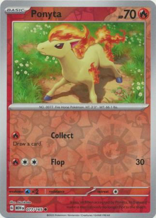 Ponyta 77/165 Reverse Holo | 151 | Pokemon Card