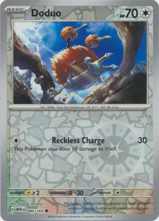 Doduo 84/165 Reverse Holo | 151 | Pokemon Card