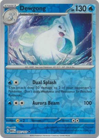 Dewgong 87/165 Reverse Holo | 151 | Pokemon Card