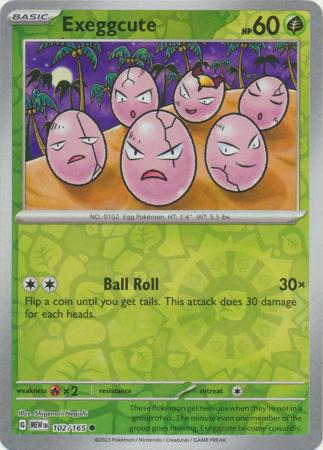 Exeggcute 102/165 Reverse Holo | 151 | Pokemon Card