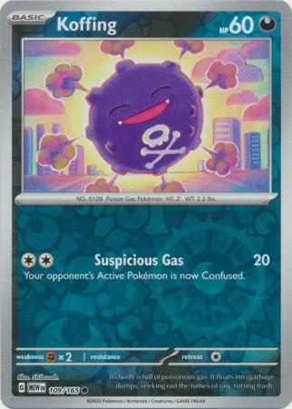 Koffing 109/165 Reverse Holo | 151 | Pokemon Card