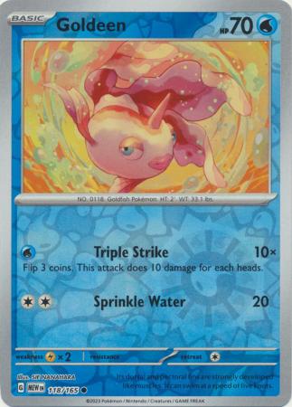 Goldeen 118/165 Reverse Holo | 151 | Pokemon Card