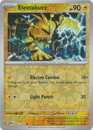 Electabuzz 125/165 Reverse Holo | 151 | Pokemon Card