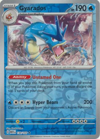 Gyarados 130/165 Reverse Holo | 151 | Pokemon Card